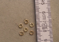 Ringetje 6mm goud. 100 st.