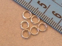 Ringetje 6mm verzilverd. 100 st.