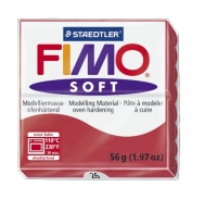 Fimo soft kers rood nr. 26. 1 st.