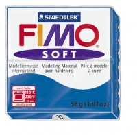 Fimo soft pacific blauw nr. 37. 1 st.
