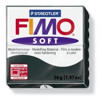 Fimo soft zwart nr. 9. 1 st.