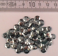 Pailletten 6 mm zilver - grijs. 500 st.