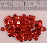 Pailletten 6 mm rood. 500 st.