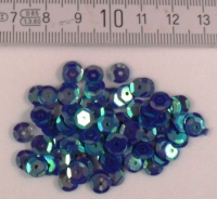 Pailletten 6 mm blauw AB. 500 st.
