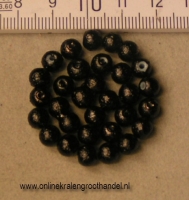IJsparel zwart 6 mm. 70 st.