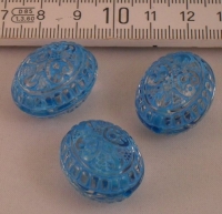 Acryl kralen blauw type 1. 20 st.