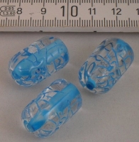Acryl kralen blauw type 3. 20 st.