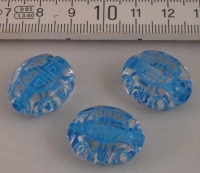 Acryl kralen blauw type 5. 20 st.
