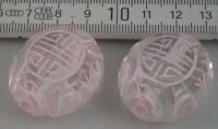Acryl kralen roze type 4. 10 st.