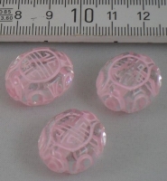 Acryl kralen roze type 5. 20 st.