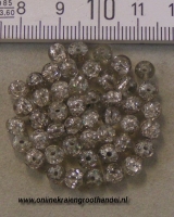 Crackle 5 mm grijs. circa 300 st.