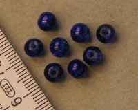 Crackle blauw 6mm 70 st.