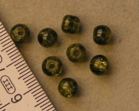 Crackle olijfgroen 6mm 70 st.
