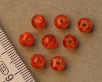 Crackle oranje 6mm 70 st.