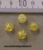 Crackle 8 mm geel. 100 st.
