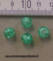 Crackle 8 mm groen. 100 st.