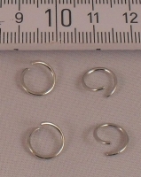 Ring 10 mm chroom. 100 st.