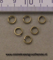 Stevige ring 6 mm brons 100 st.