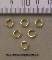 Stevige ring 6 mm goud 100 st.