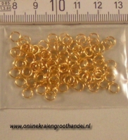 Splitring 5mm goud. 100 st.