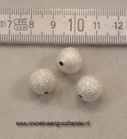 Stardust rond 12 mm zilver. 10 st.