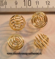 Metalen veer 14 mm goud. 50 st.