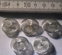 Wire kralen klein zilver. 10 st.