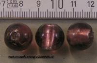 Zilverfolie rond 16 mm donkerpaars. 10 st.