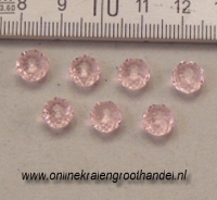 Rondell facet roze klein. 50 st.