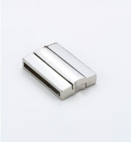 Magneet slot blok zilver. 30 x 20 mm.