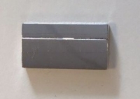 Magneet slot blok zilver. 37 x 20 mm.