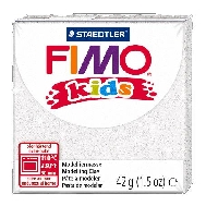 Fimo klei Kids glitter wit. nr. 052.