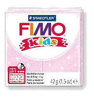 Fimo klei Kids glitter lichtroze. nr. 206.